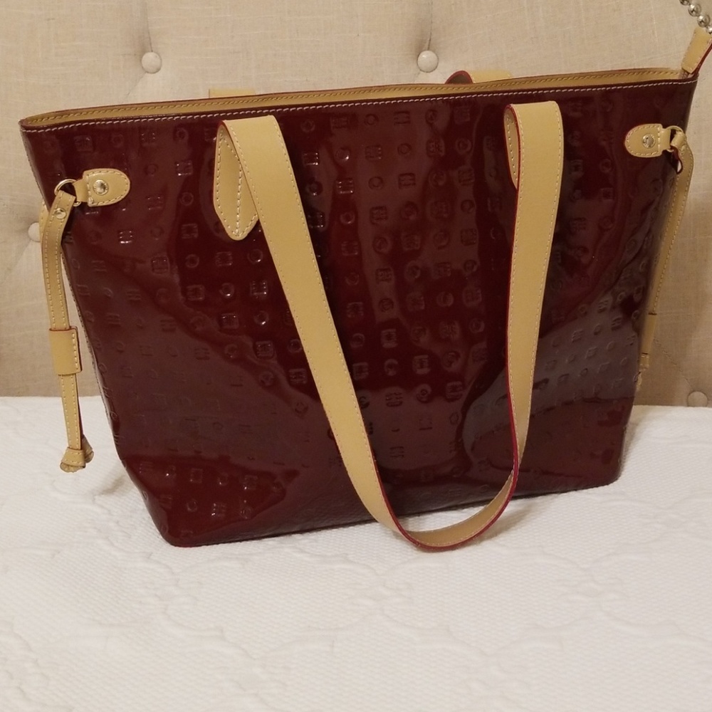 Arcadia, Italy patent leather handbag
